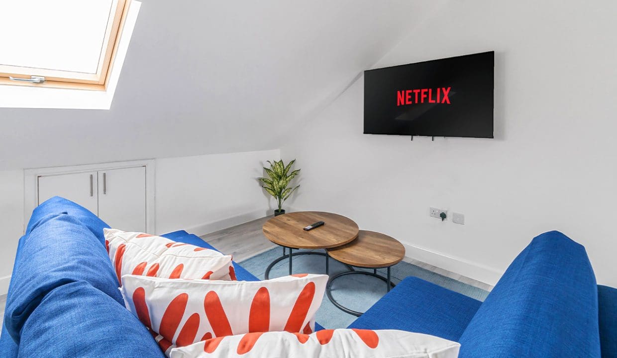 Flatscreen TV with Netflix
